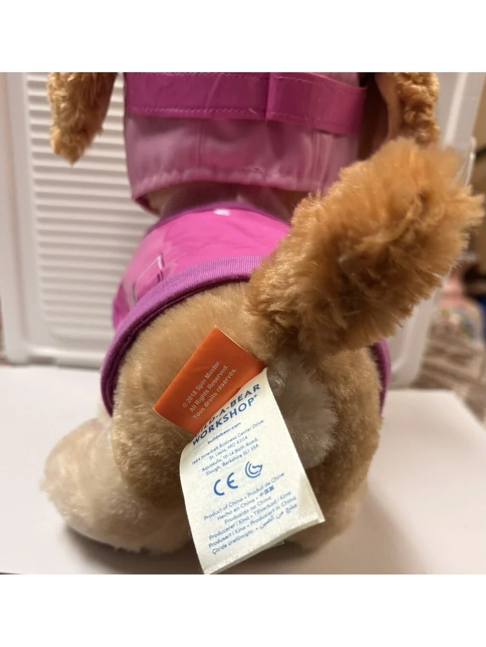 Build A Bear Nickelodeon Paw Patrol Skye Dog Plush 2018 W/ Hat And Collar